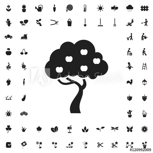 500x500 Apple Tree Icon Illustration