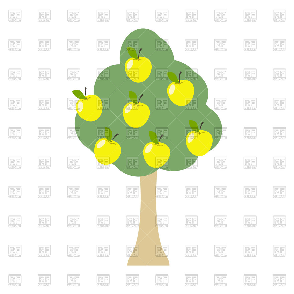 1200x1200 Apple Tree Icon Isolated Vector Image Of Plants And Animals
