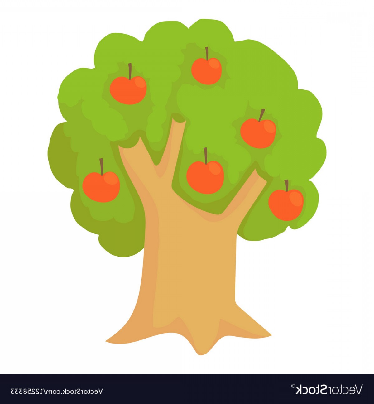 1200x1296 Green Vector Apple Tree Wallkeeper