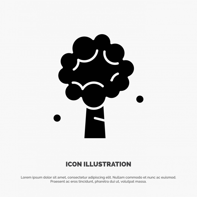 640x640 Tree Apple Apple Tree Nature Spring Solid Glyph Icon Vector, Apple