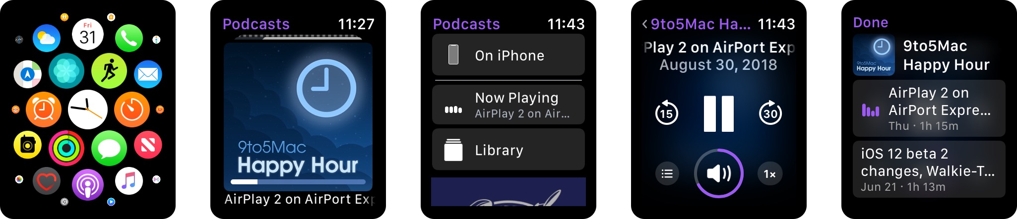 2050x442 Using The New Apple Watch Podcasts App In Watchos