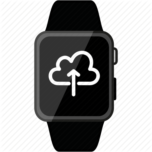512x512 Apple, Cloud, Data, Grey, Metalic, Upload, Watch Icon