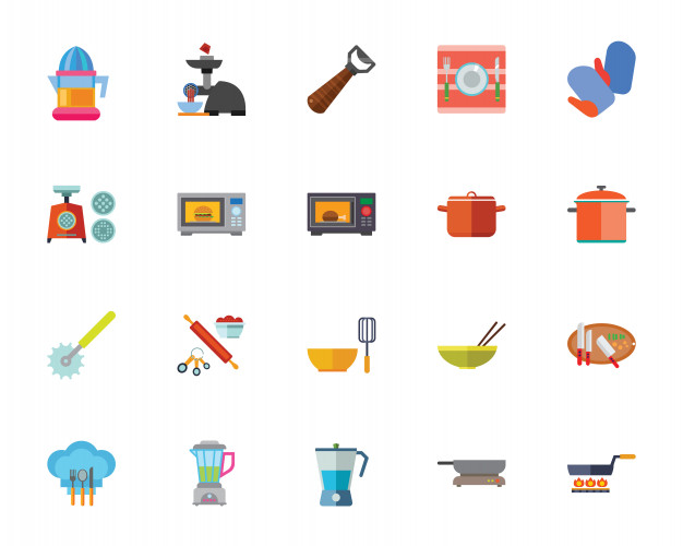 626x500 Kitchen Appliance Icon Set Vector Free Download