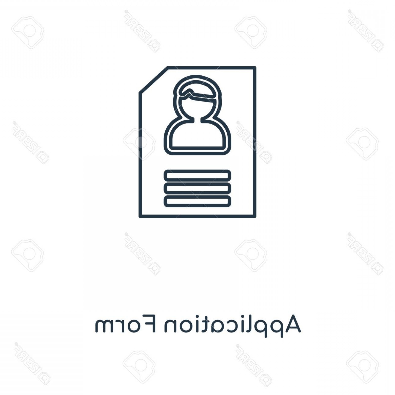 1560x1560 Photostock Vector Application Form Concept Line Icon Linear