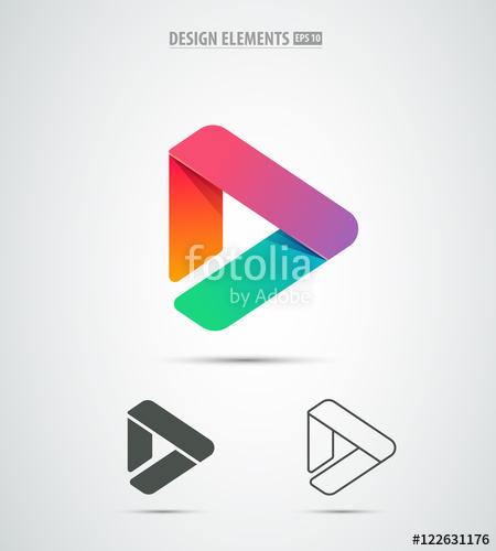 450x500 Vector Play Icon Video Application Icon Design Template Music