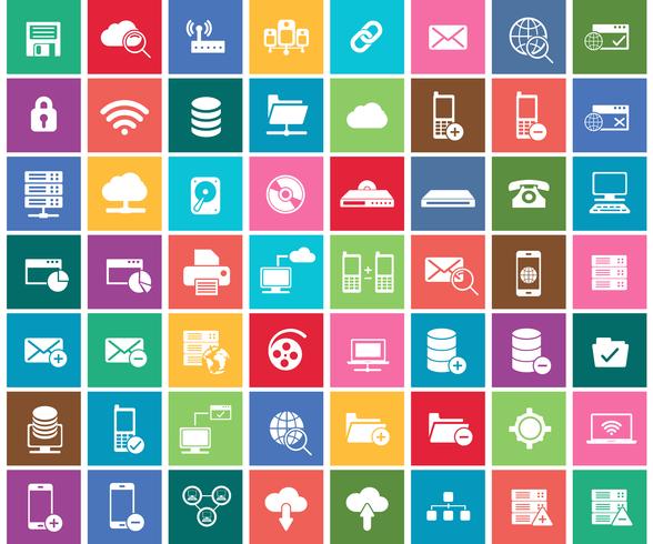 588x490 Social Network, Data Analytic, Mobile And Web Application Icon Set