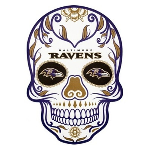 500x500 Applied Icon Nfl Outdoor Skull Graphic Decal Baltimore Ravens
