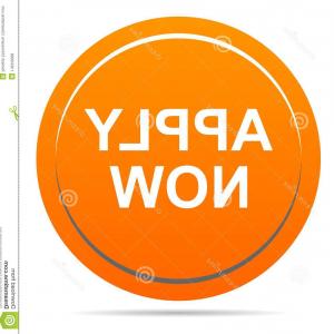 300x300 Vector Illustration Apply Now Orange Icon Round Web Button White