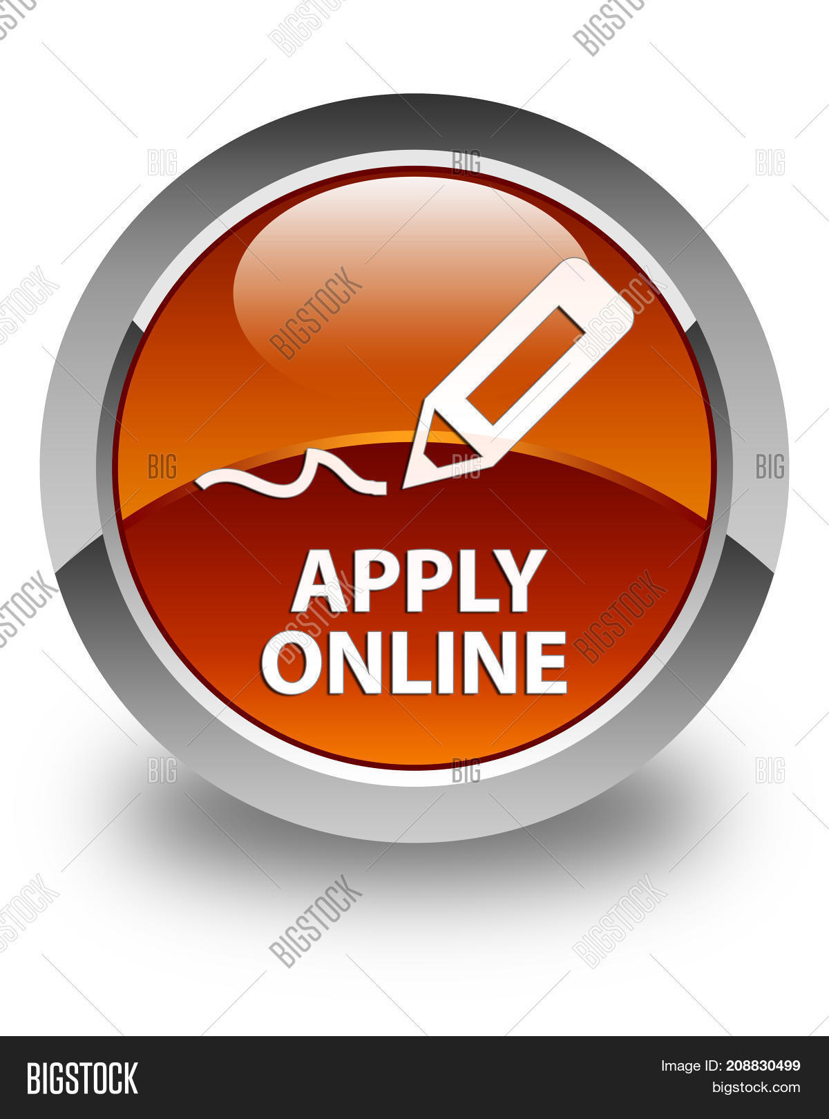 1200x1620 Apply Online Edit Pen Icon Glossy Brown Round Button Image