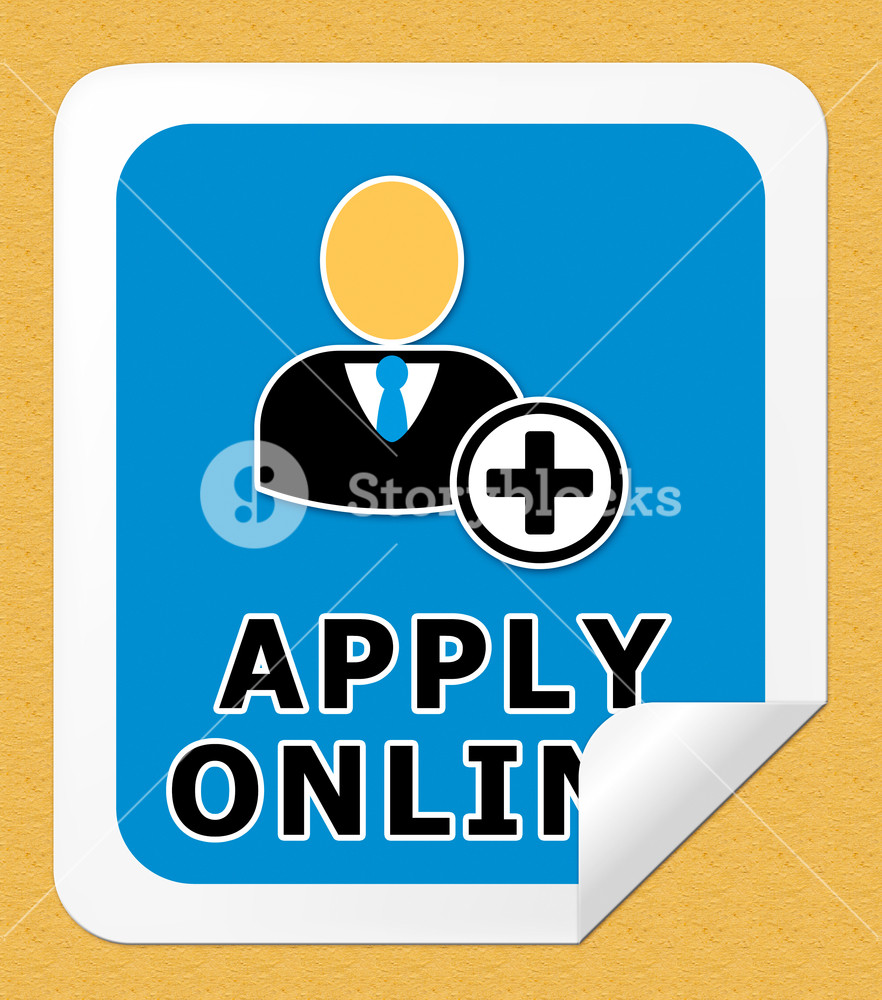 882x1000 Apply Online Icon Meaning Internet Job Illustration Royalty
