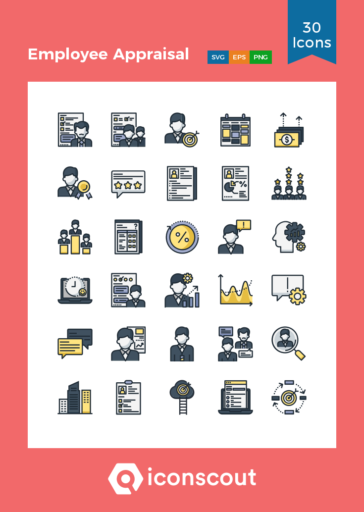 735x1034 Employee Appraisal Icon Pack