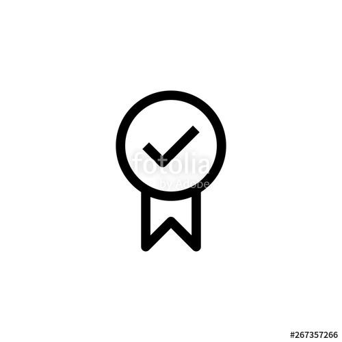 500x500 Honor Appreciation Icon Design Medal With Check Mark Symbol