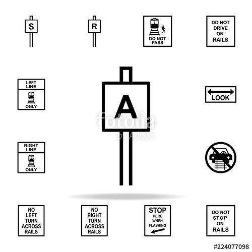 500x500 Approach Sign Icon Railway Warnings Icons Universal Set For Web