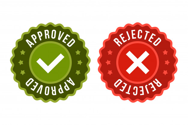 Approved And Rejected Label Sticker Icon Vector Premium Download 626x417 Approved And Rejected Label Sticker Icon Vector Premium Download