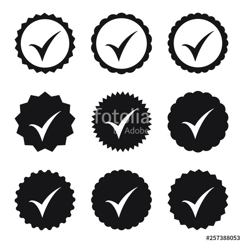 Approved Icon Profile Verification Accept Badge Stock Image 500x500 Approved Icon Profile Verification Accept Badge Stock Image