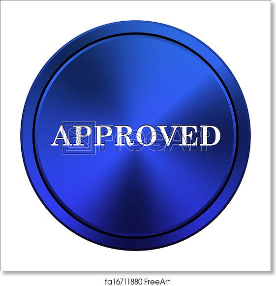 Free Art Print Of Approved Icon Metallic Icon With White Design 561x581 Free Art Print Of Approved Icon Metallic Icon With White Design