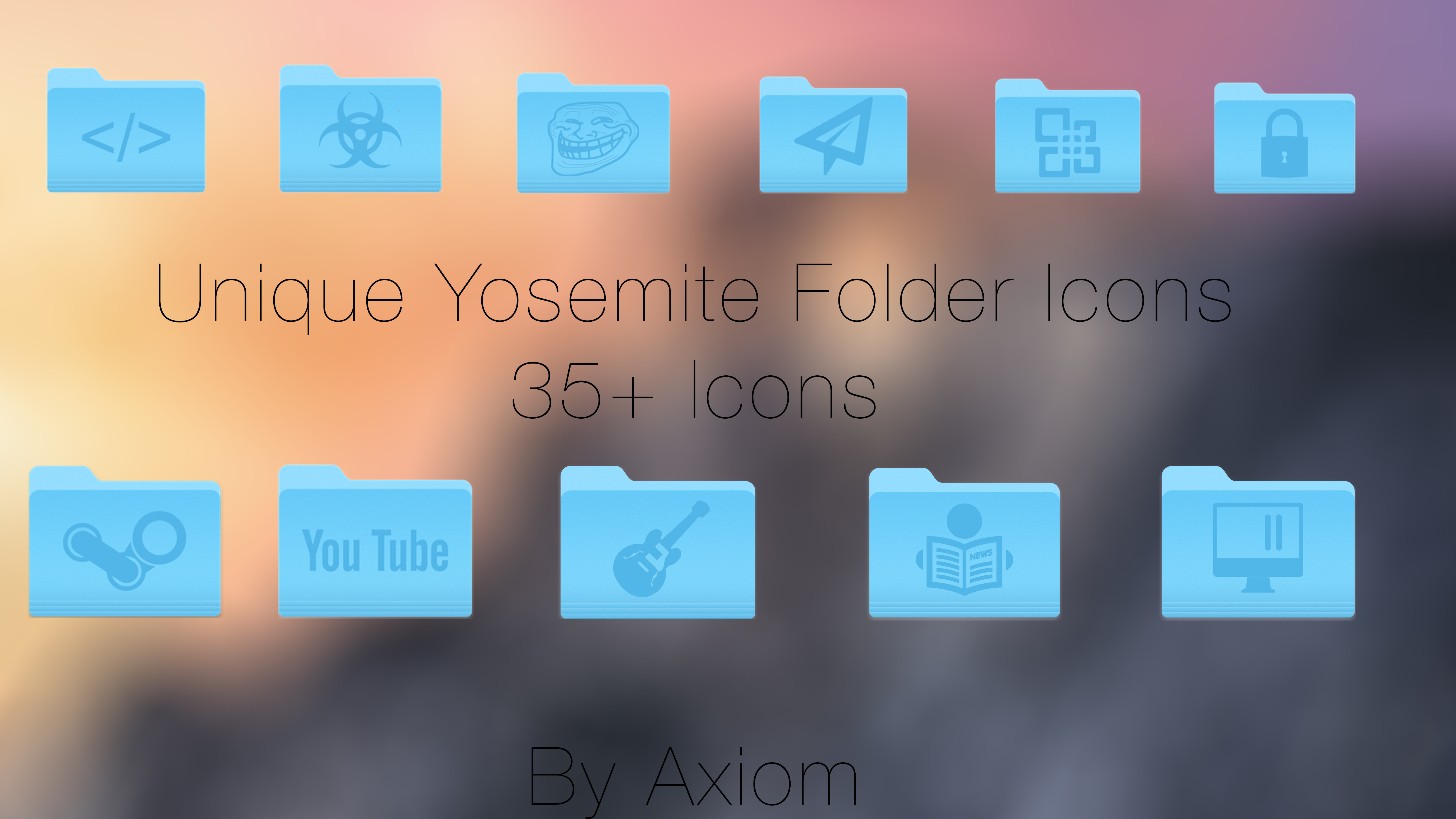 5418x3048 Unique Yosemite Folder Icons