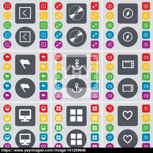 512x512 Arrow Left, Dvd, Flash, Flag, Anchor, Microwave, Monitor, Apps