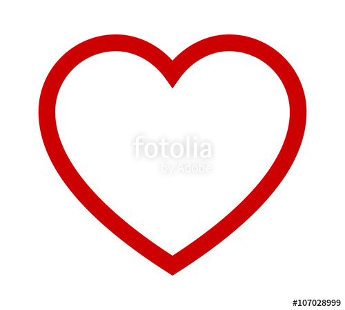 500x450 Perfect Heart Romantic Heart Of Love Line Art Icon For Dating
