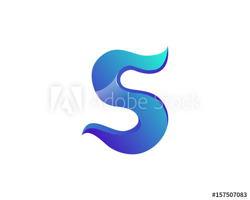 500x400 Modern Elegant Ice S Alphabet Symbol Suitable For Technology Logo