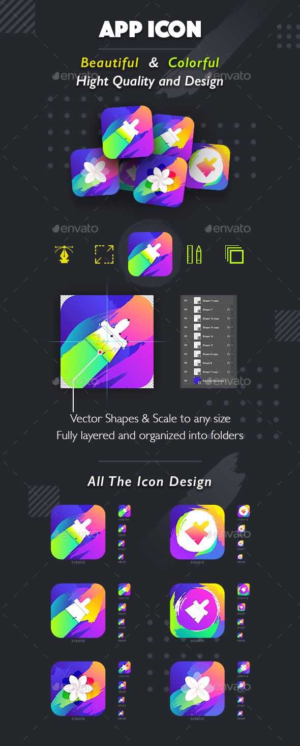 590x1466 Apps Icons Included Separate For All Icons Original