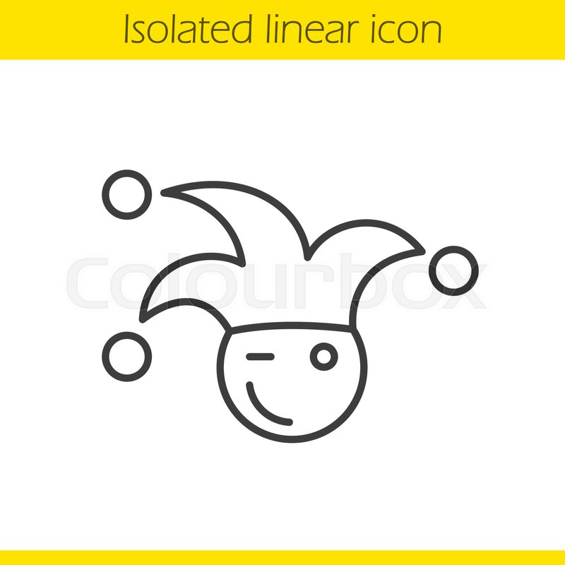 Jester Linear Icon Winking Clown Thin Stock Vector Colourbox 800x800 Jester Linear Icon Winking Clown Thin Stock Vector Colourbox