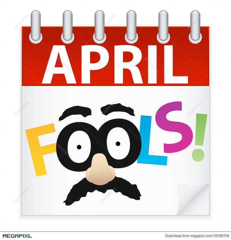 April Fools Day Calendar Icon Illustration 800x830 April Fools Day Calendar Icon Illustration