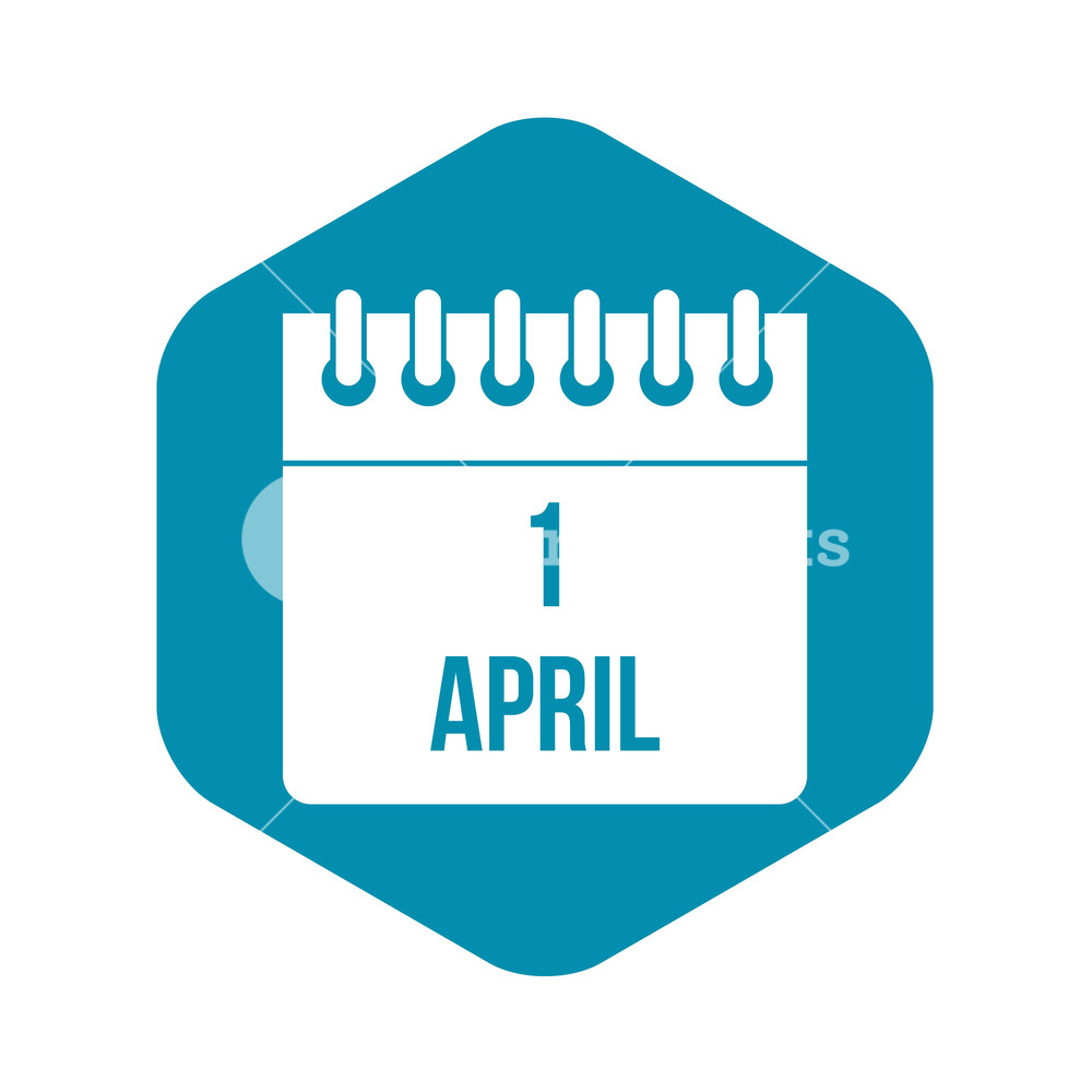 1000x1000 Calendar April Icon In Simple Style Isolated On White Background