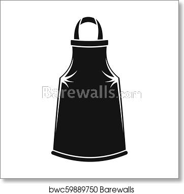362x382 Barber Apron Icon, Simple Style, Art Print Barewalls Posters