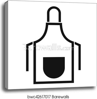 382x390 Kitchen Apron Icon, Simple Style, Canvas Print Barewalls Posters