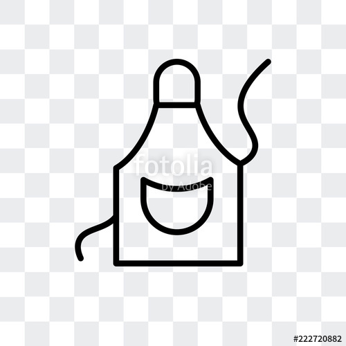 500x500 Apron Icon Isolated On Transparent Background Modern And Editable