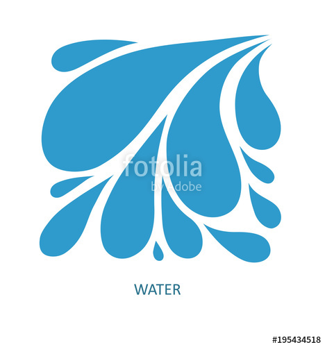 468x500 Water Wave Logo Abstract Design Cosmetics Surf Sport Logotype