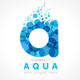 160x160 Aqua Drop A Letter Logo Letter A Water Drop Logo Icon Design