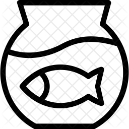 256x256 Fish Aquarium Icon Of Line Style