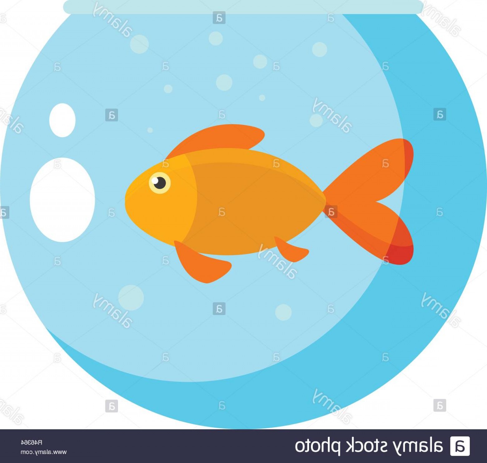1560x1483 Fish In Round Aquarium Icon Flat Illustration Of Fish In Round