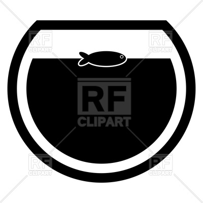 400x400 Fish In Round Aquarium Icon Vector Image Of Plants And Animals