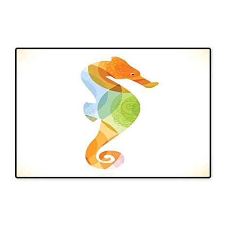 466x466 Animal Door Mats Area Rug Silhouette Of Sea Creature