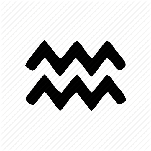 512x512 Aquarius, Astrology, Numerology, Sign, Symbolism, Tarrot, Zodiac Icon