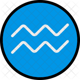 256x256 Aquarius Icon Of Colored Outline Style
