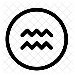 256x256 Aquarius Icon Of Line Style