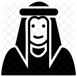 256x256 Arabic Person Icon Of Glyph Style
