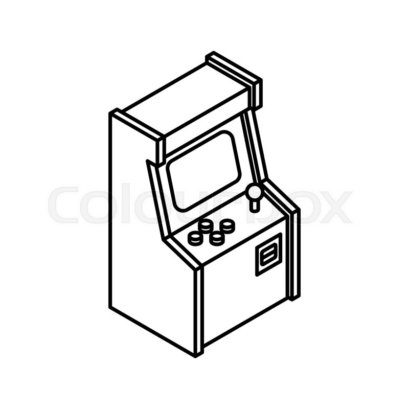 800x800 Old Arcade Machine Gaming Icon Retro Stock Vector Colourbox