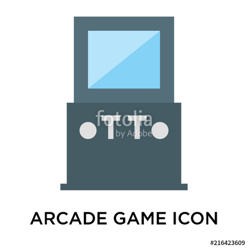 500x500 Arcade Game Icon Vector Sign And Symbol Isolated On White