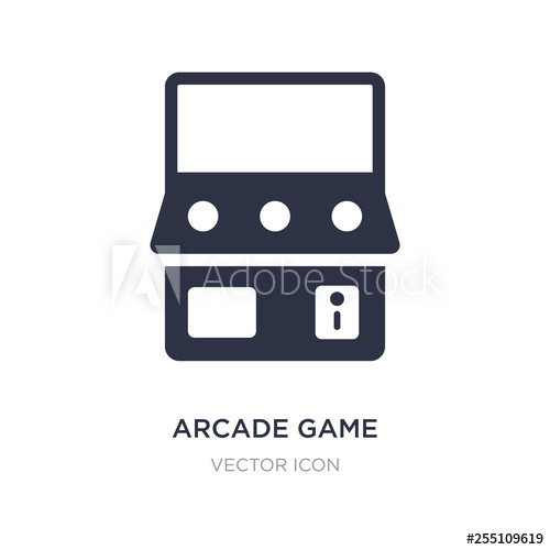 500x500 Arcade Game Icon On White Background Simple Element Illustration