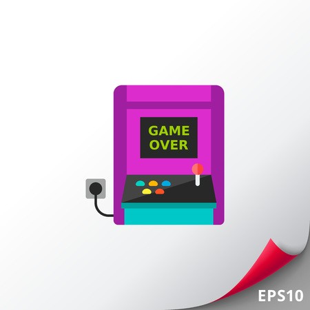 450x450 Retro Arcade Machine Plugged Icon Royalty Free Vector Graphics
