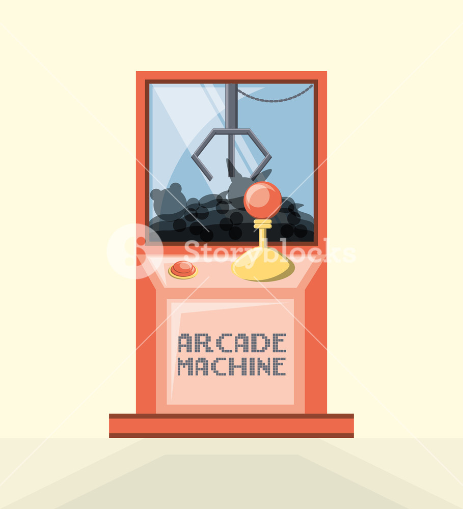 909x1000 Arcade Video Game Machine Icon Over White Background Colorful