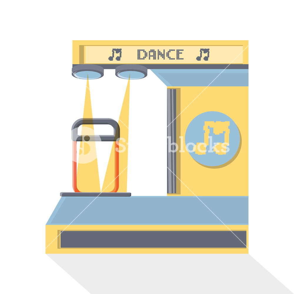 1000x1000 Dance Arcade Machine Icon Over White Background Colorful Design