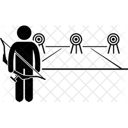 256x256 Archer Icon Of Glyph Style