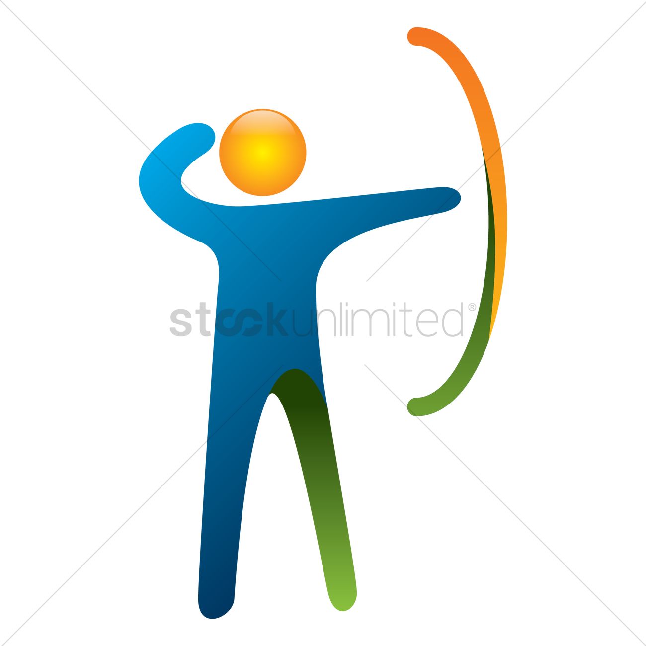 1300x1300 Archer Icon Vector Image