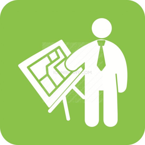 600x600 Architect Flat Round Corner Icon